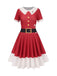 Red 1950s Christmas Candy Cane Dress: where 1950s romance meets her modern spirit