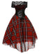 Red 1950s Christmas Plaid Girdle Dress: timeless style reimagined