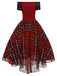 Red 1950s Christmas Plaid Girdle Dress — vintage elegance for the modern woman