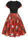 Red 1950s Christmas Plaid Santa Claus Dress — vintage elegance for the modern woman