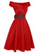 1950s Christmas Plaids OffShoulder Dress | 1950s | vintage dress, retro fashion