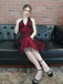 Red 1950s Dots Mesh Swing Dress - vintage dress, retro fashion, rockabilly