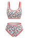 Red 1950s Bikini Set Swimsuit