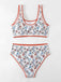 Red 1950s Bikini Set Swimsuit