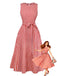 Red 1950s Plaid Vintage Classic Dress 2