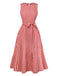 Red 1950s Plaid Vintage Classic Dress 8
