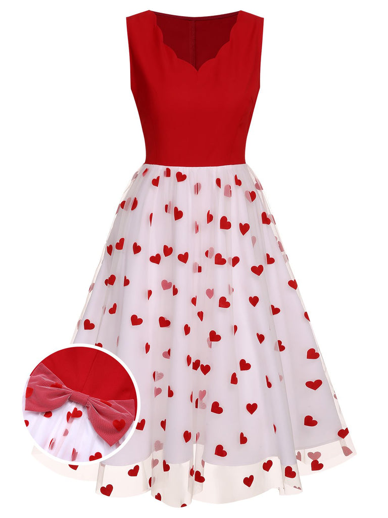 1950s Heart Bow Sleeveless Dress | 1950s | vintage dress, retro fashion