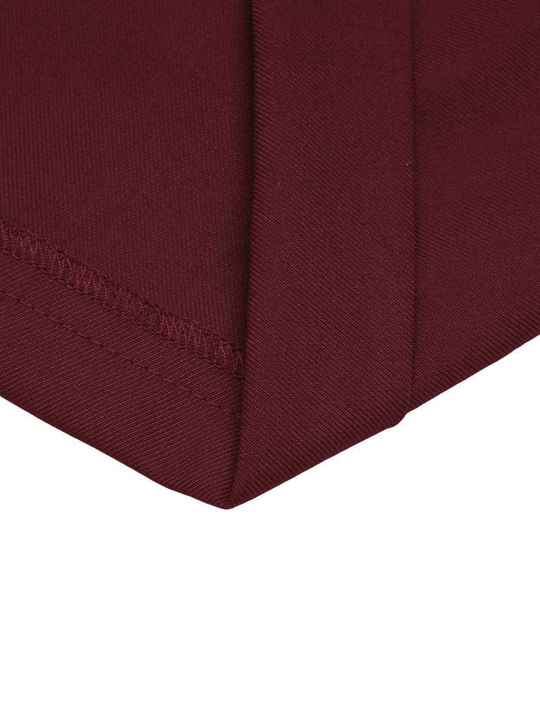 Red 1950s Pleated Turn Over Shorts — vintage elegance for the modern woman