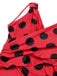 Red 1950s Polka Dots One-Piece Swimsuit: timeless style reimagined