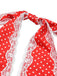 Red 1950s Polka Dots Pleated Lace Halter Dress — a 1950s silhouette that turns sidewalks into runways