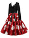 Red 1950s Santa Claus V-Neck Belt Dress: timeless style reimagined
