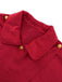 Red 1950s Solid Lapel Cloak Coat - vintage fashion, retro style, elegant red