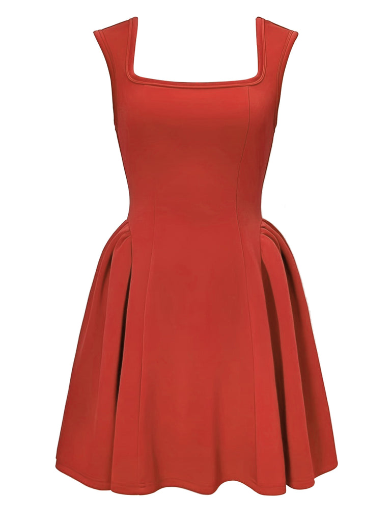 1950s Square Neck Solid Dress | 1950s | vintage dress, retro fashion