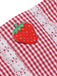 Red 1950s Strawberry Plaid Suspender Romper — 1950s vintage charm for her modern wardrobe