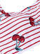 Red 1950s Striped Cherry Strap Swimsuit, vintage swimsuit, pin-up swimwear - perfect for women who love vintage and retro fashion
