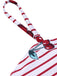 Red 1950s Striped Cherry Strap Swimsuit, vintage swimsuit, pin-up swimwear - perfect for women who love vintage and retro fashion