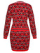Red 1960s Christmas Jacquard Dress — vintage elegance for the modern woman