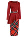 This Red 1960s Christmas Plaids Patchwork Dress wraps her in 1960s elegance, one twirl at a time