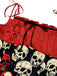 Red 1960s Halloween Skull Strap Dress, vintage dress, retro fashion - perfect for women who love vintage and retro fashion