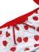 Red 1960s Halter Bow Strawberry One-Piece Swimsuit — 1960s poolside glamour meets sun-drenched confidence