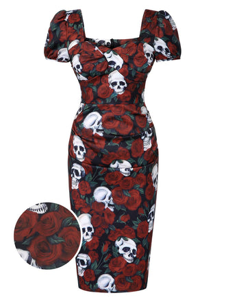 1960s Skull Sqaure Neck Pencil | 1960s | vintage dress, retro fashion