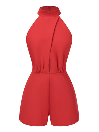 1960s Solid Backless Romper | 1960s | vintage romper, retro jumpsuit