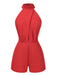 1960s Solid Backless Romper | 1960s | vintage romper, retro jumpsuit