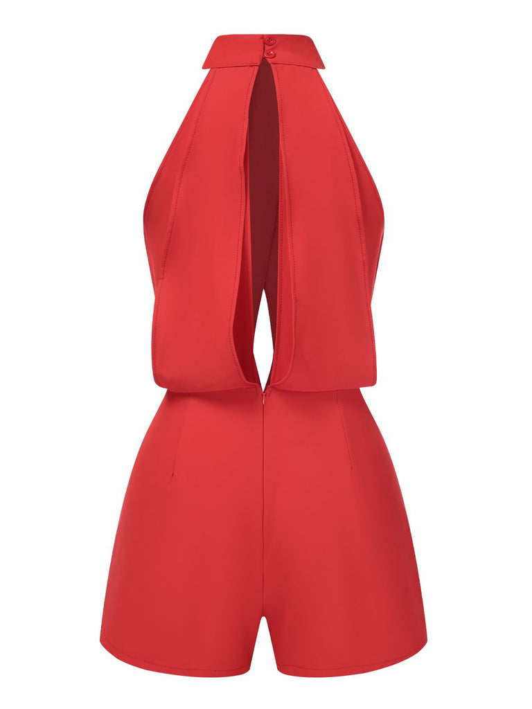 1960s Solid Backless Romper | 1960s | vintage romper, retro jumpsuit