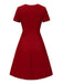 Red 1960s Solid Faux Pocket Dress — the kind of 1960s dress that makes strangers smile