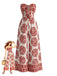 Red 1950s Vintage Retro Jumpsuit