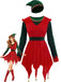 Red 1970s Christmas Elf Jovie Dress Set - vintage dress, retro fashion, elegant red