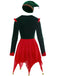 Red 1970s Christmas Elf Jovie Dress Set - vintage dress, retro fashion, elegant red