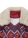 Red 1970s Detachable Fur Collar Boho Dress - vintage dress, retro fashion, elegant red