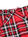 Red 1970s Tartan Plaids Bow Ruffles Skirt — 1970s femininity that moves with her mood