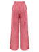 Red 1980s Plaid Casual Style Palazzo Pants - vintage fashion, retro style, elegant red