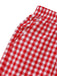 Red 1980s Plaid Casual Style Palazzo Pants - vintage fashion, retro style, elegant red