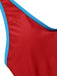 Red & Blue 1930s Solid Patchwork Swimsuit Set, vintage swimsuit, pin-up swimwear - perfect for women who love vintage and retro fashion