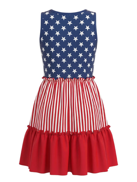red white and blue dresses women's Red, White & Blue Floral All-over Print Women's Tie Back Wrap Dress