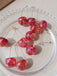 Red Dried Flower Cherry Drop Earrings | vintage fashion, retro style, classic elegance - perfect for retro fashion enthusiasts