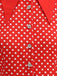 Vintage polka dot belted swing dress with shirt collar in classic 1950s retro style