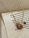 Red Pomegranate Pendant Necklace: vintage detail work for the woman who notices