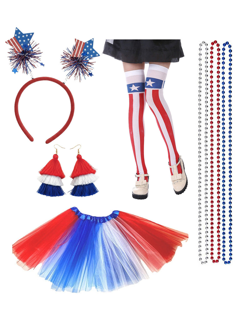 White Independence Day Festival Accessories Set