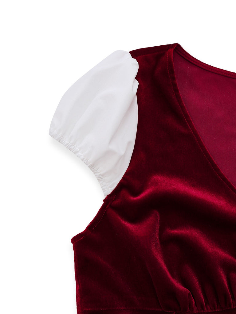 Red Short Sleeve Romper