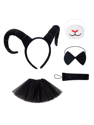 Reindeer Accesories Costume Set with Tutu and Headband - vintage fashion, retro style