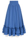 Retro 1940s Ruffle High-Low Hem Skirt — 1940s femininity that moves with her mood