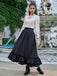 Retro 1940s Ruffle High-Low Hem Skirt: 1940s grace for the woman who dances through life