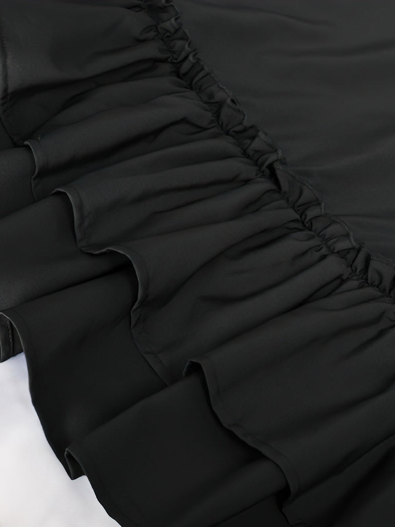 Retro 1940s Ruffle High-Low Hem Skirt — because 1940s glamour deserves an encore