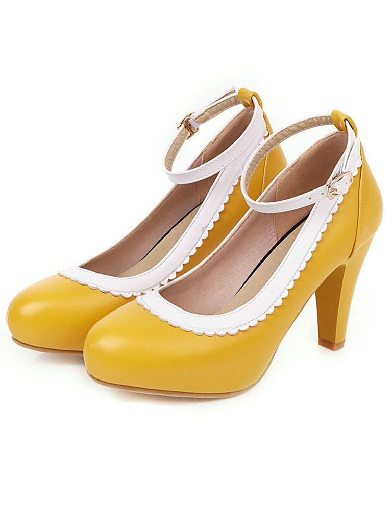 Retro Ankle Strap High Heels Shoes — 1950s vintage charm for her modern wardrobe