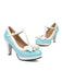 She finds her 1950s story in this Retro Bow T-Strap Contrast High Heels Shoes