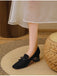 Retro Bow Square Toe High Heels Shoes: timeless 1950s elegance she makes her own